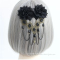 MYLOVE Popular hair accessories hair clips black flower bridal hair flower MLFJ154